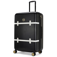  Grace Expandable Retro 25" Medium Check-in Suitcase - Black Luggage