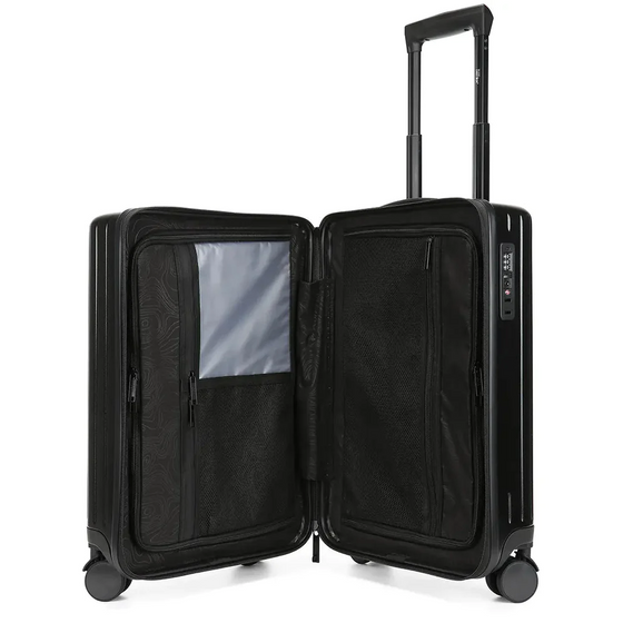 Ocean Polycarbonate Black Carry-On Suitcase Luggage