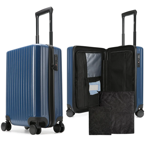 Ocean Polycarbonate Navy Carry-On Suitcase Luggage